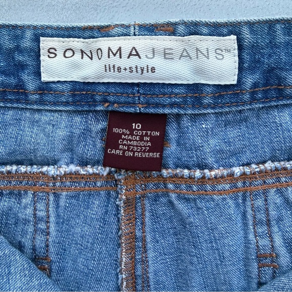 Sonoma Jeans Life+Style High-Rise Denim Carpenter Shorts ~ Women’s 10 - Picture 4 of 5